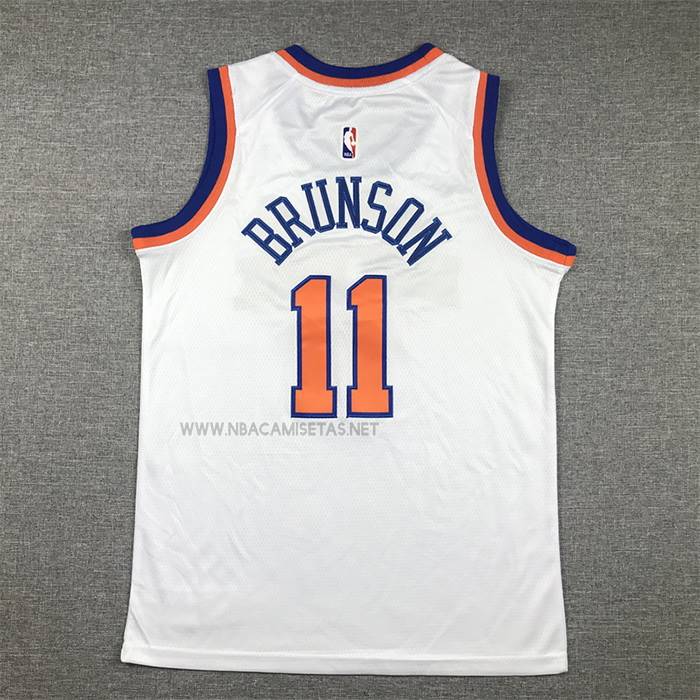 Camiseta Nino New York Knicks Jalen Brunson NO 11 Association 2022-23 Blanco